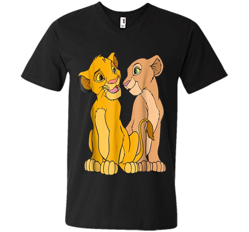 Disney The Lion King Young Simba And Nala Together V-neck T-shirt