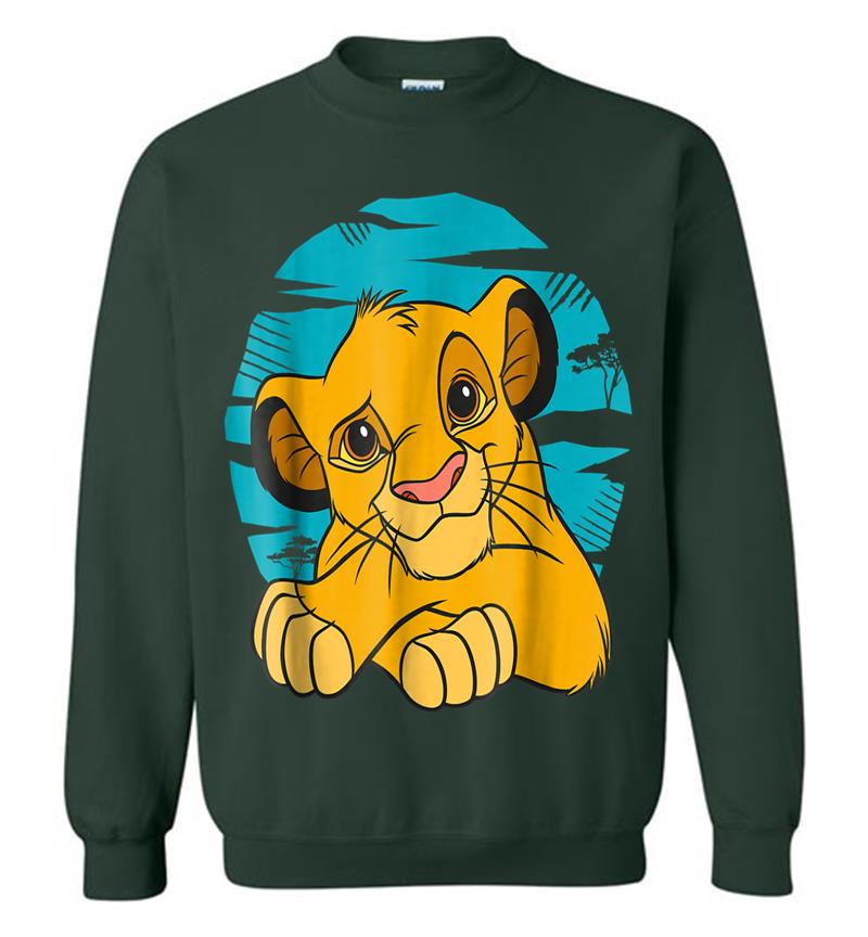 Inktee Store - Disney The Lion King Young Simba Resting Blue 90S Sweatshirt Image