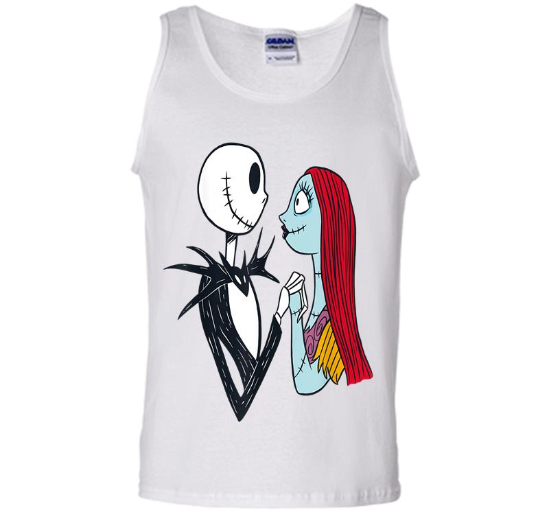 Inktee Store - Disney The Nightmare Before Christmas Jack And Sally Mens Tank Top Image