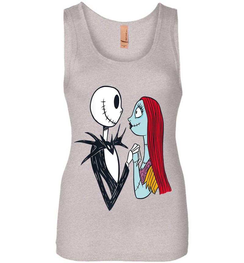Inktee Store - Disney The Nightmare Before Christmas Jack And Sally Womens Jersey Tank Top Image