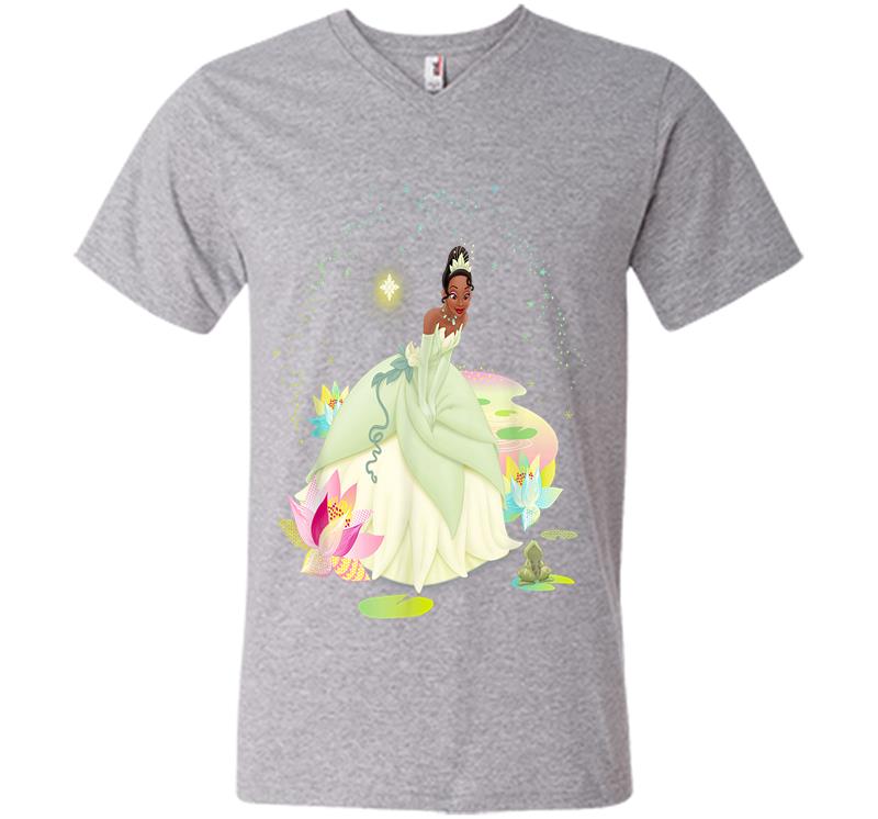 Inktee Store - Disney The Princess And The Frog Tiana On A Bayou V-Neck T-Shirt Image