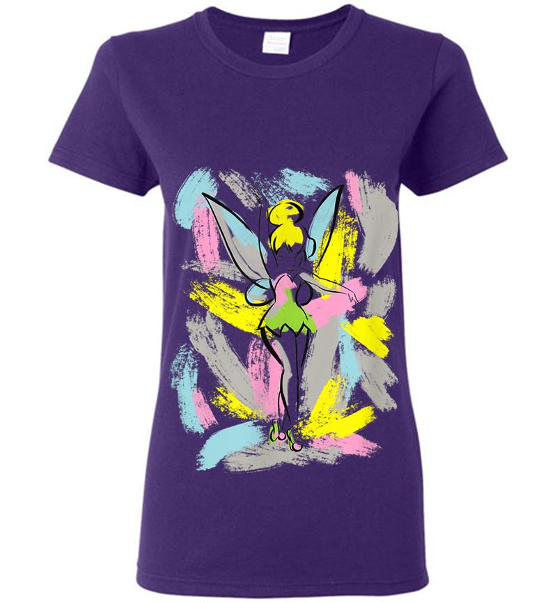 Inktee Store - Disney Tinker Bell Brushstrokes Womens T-Shirt Image