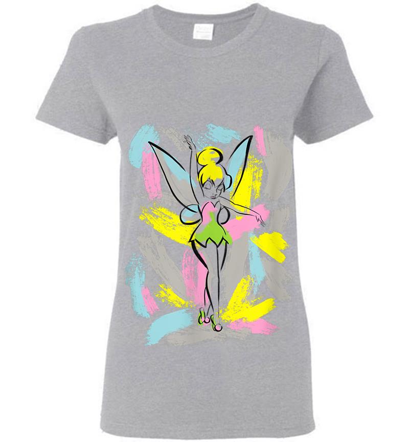 Inktee Store - Disney Tinker Bell Brushstrokes Womens T-Shirt Image