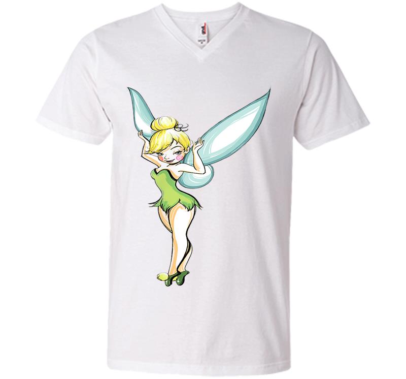 Inktee Store - Disney Tinker Bell Pose V-Neck T-Shirt Image