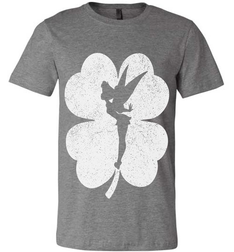 Inktee Store - Disney Tinker Bell Shamrock Silhouette St. Patrick'S Day Premium Premium T-Shirt Image