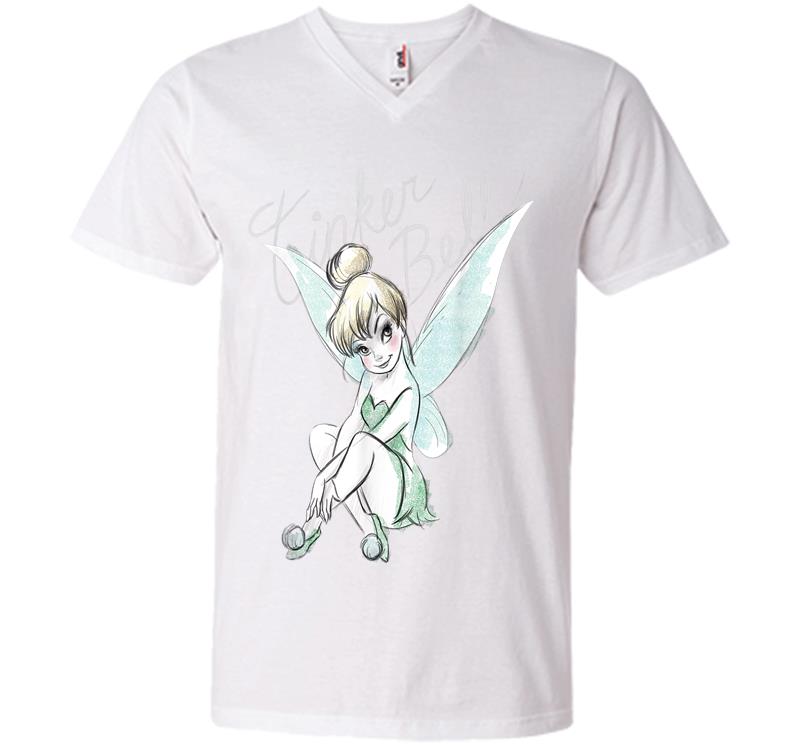Inktee Store - Disney Tinker Bell Sitting V-Neck T-Shirt Image