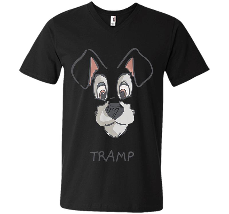 Disney Tramp Drawing Lady And The Tramp Costume V-neck T-shirt