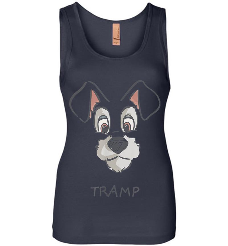 Inktee Store - Disney Tramp Drawing Lady And The Tramp Costume Womens Jersey Tank Top Image
