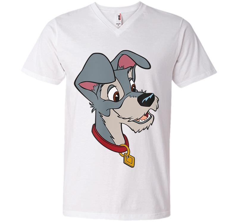 Inktee Store - Disney Tramp Lady And The Tramp V-Neck T-Shirt Image