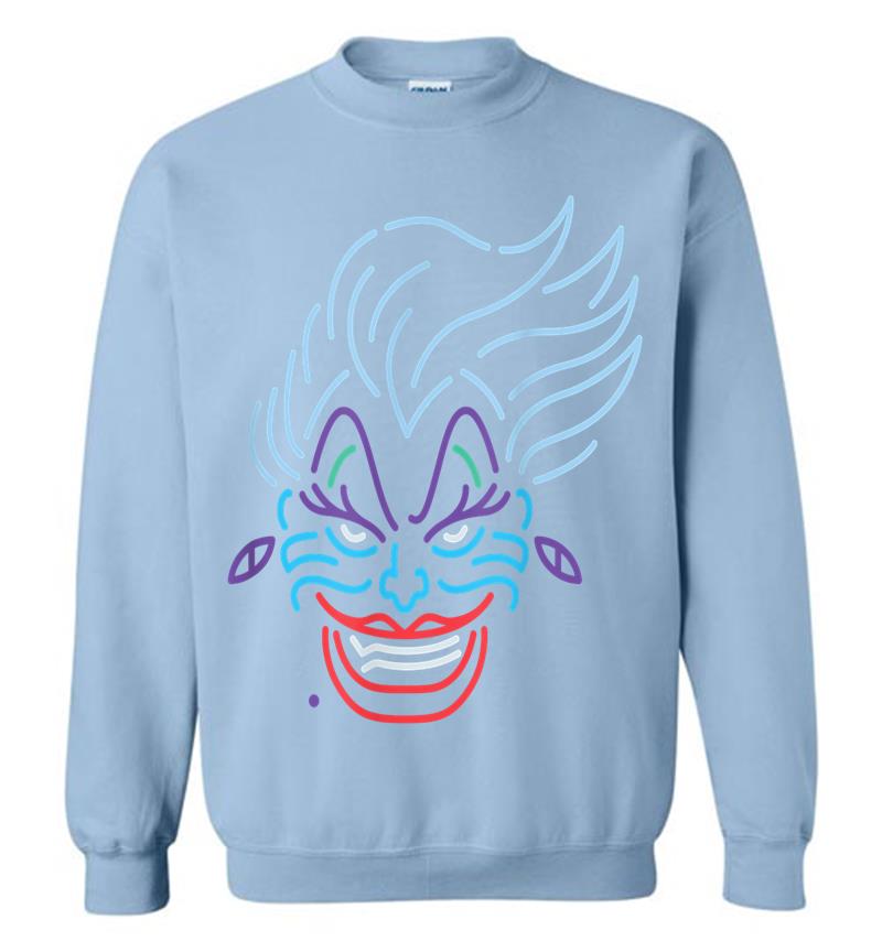 Inktee Store - Disney Ursula Neon Face Sweatshirt Image