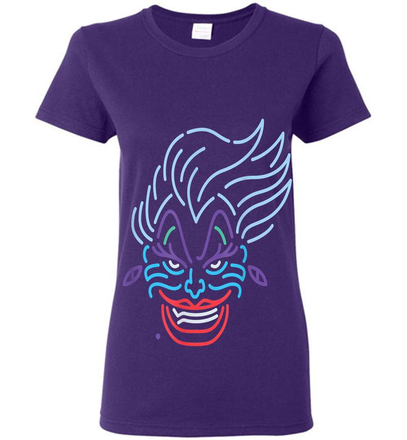 Inktee Store - Disney Ursula Neon Face Womens T-Shirt Image