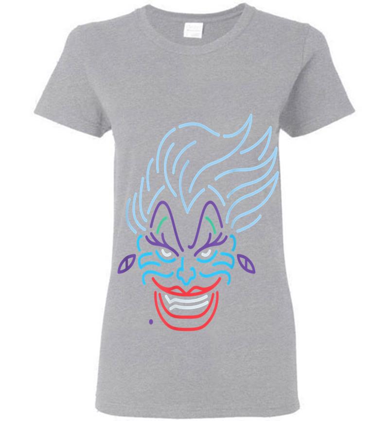 Inktee Store - Disney Ursula Neon Face Womens T-Shirt Image