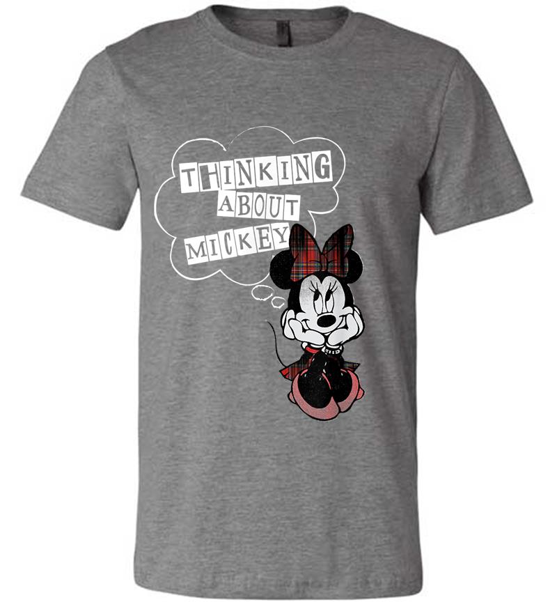 Inktee Store - Disney Valentines Thinking About Mickey Premium T-Shirt Image