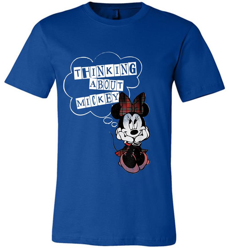 Inktee Store - Disney Valentines Thinking About Mickey Premium T-Shirt Image