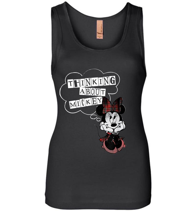 Disney Valentines Thinking About Mickey Womens Jersey Tank Top