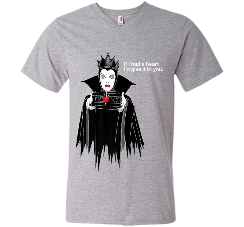 Inktee Store - Disney Villains Evil Queen If I Had A Heart Premium V-Neck T-Shirt Image