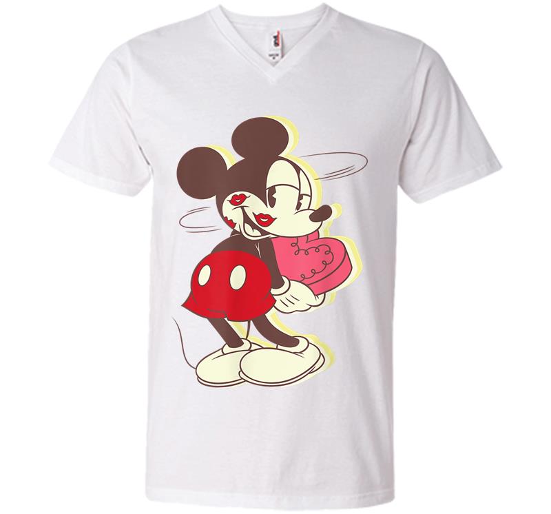 Inktee Store - Disney Vintage Mickey Mouse Dizzy Love V-Neck T-Shirt Image