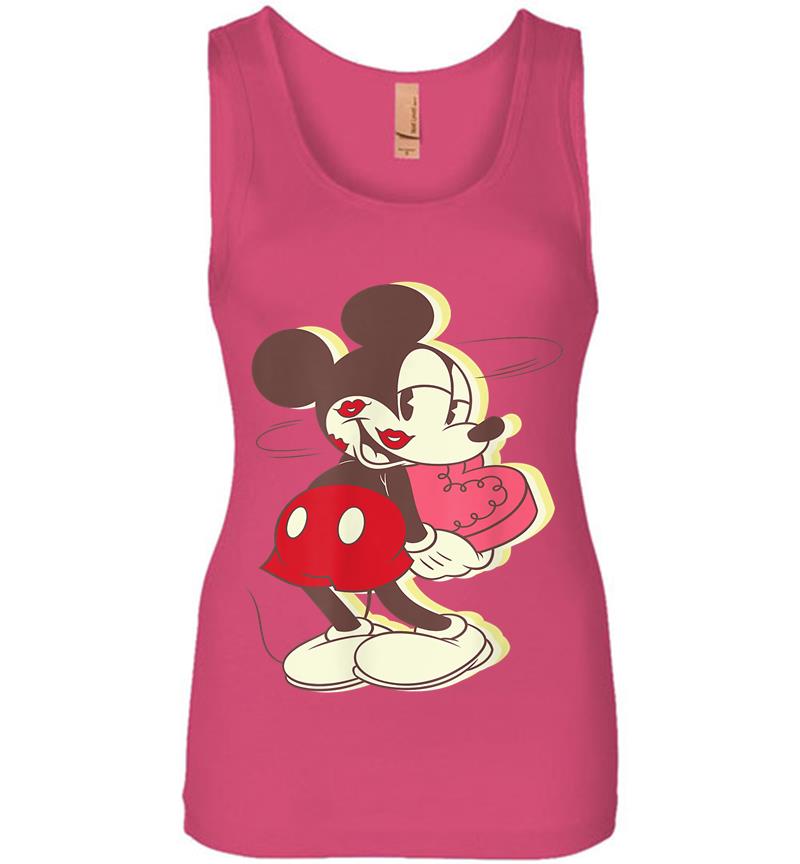 Inktee Store - Disney Vintage Mickey Mouse Dizzy Love Womens Jersey Tank Top Image