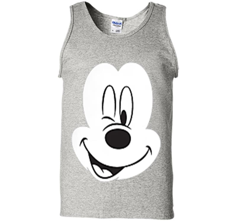Disney Winking Mickey Mouse Face Small Icon Mens Tank Top