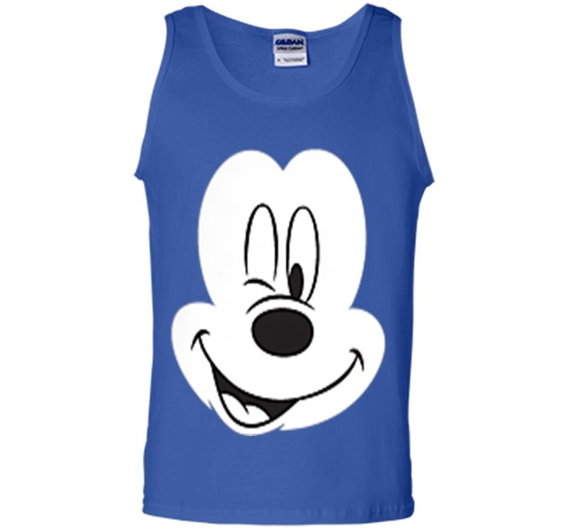 Inktee Store - Disney Winking Mickey Mouse Face Small Icon Mens Tank Top Image