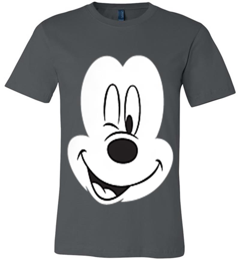 Disney Winking Mickey Mouse Face Small Icon Premium T-shirt