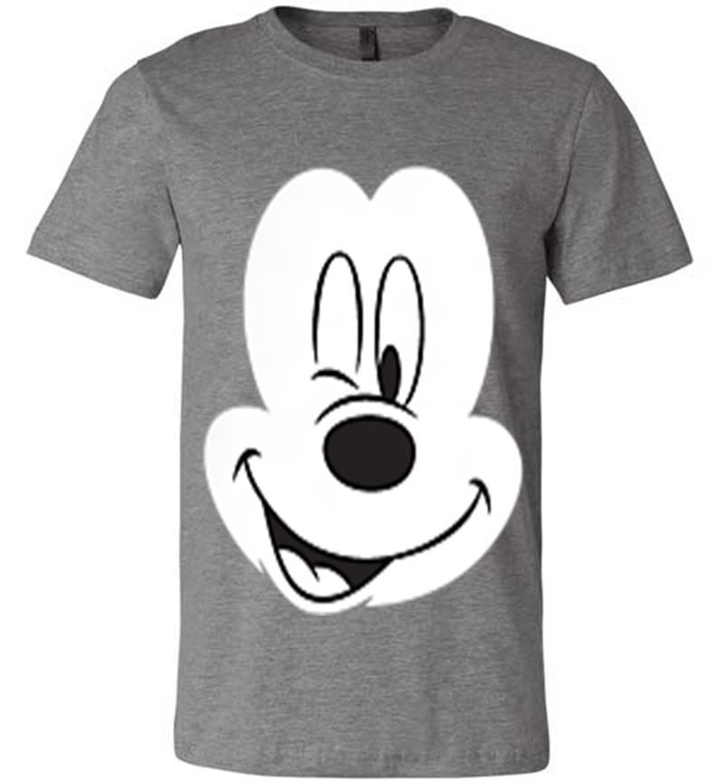 Inktee Store - Disney Winking Mickey Mouse Face Small Icon Premium T-Shirt Image