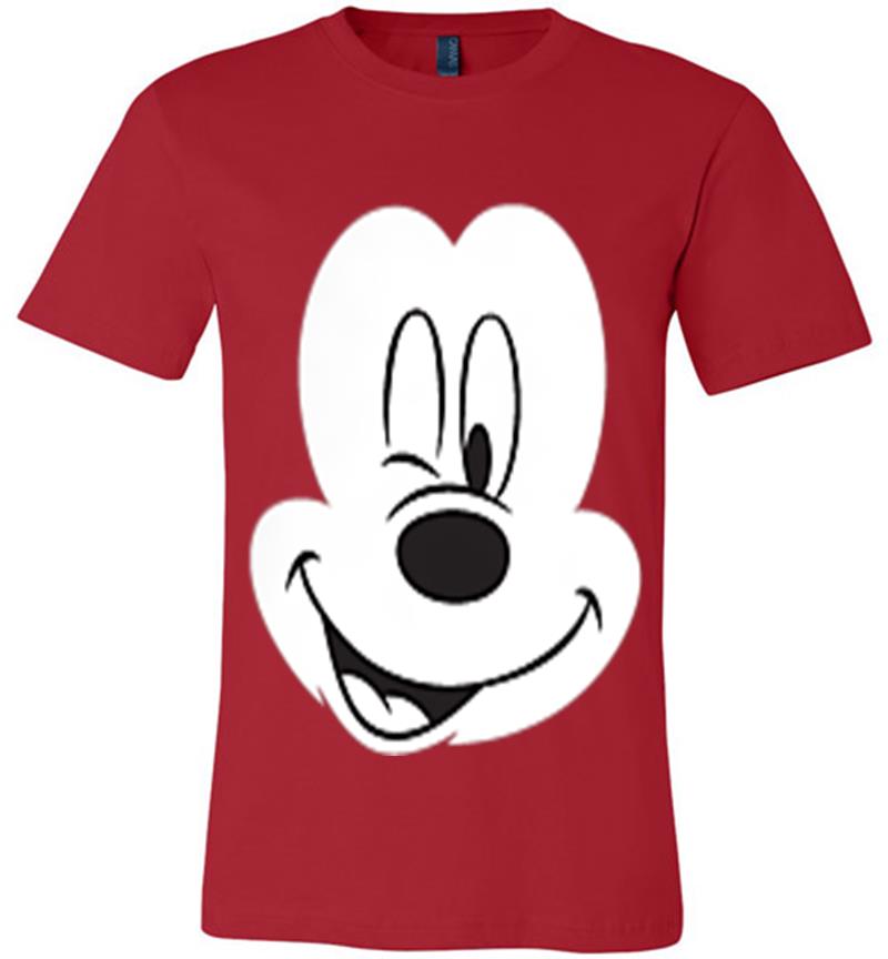 Inktee Store - Disney Winking Mickey Mouse Face Small Icon Premium T-Shirt Image