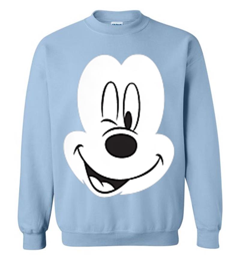 Inktee Store - Disney Winking Mickey Mouse Face Small Icon Sweatshirt Image