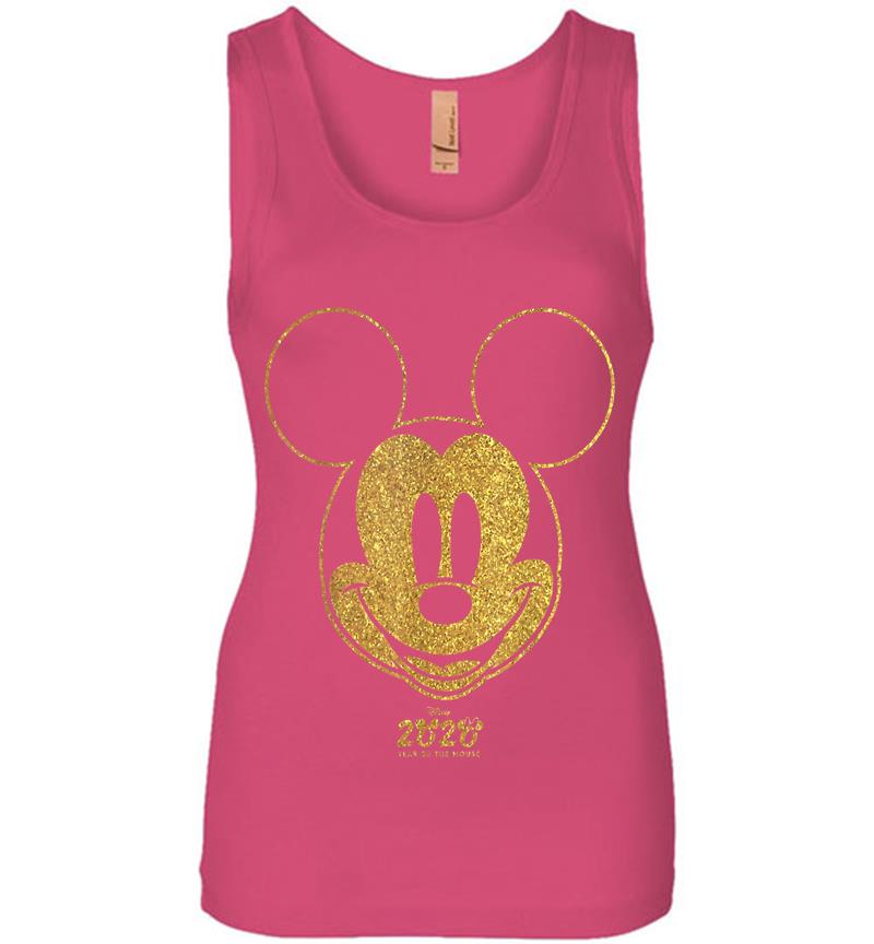 Inktee Store - Disney Year Of The Mouse Golden Mickey January Womens Jersey Tank Top Image