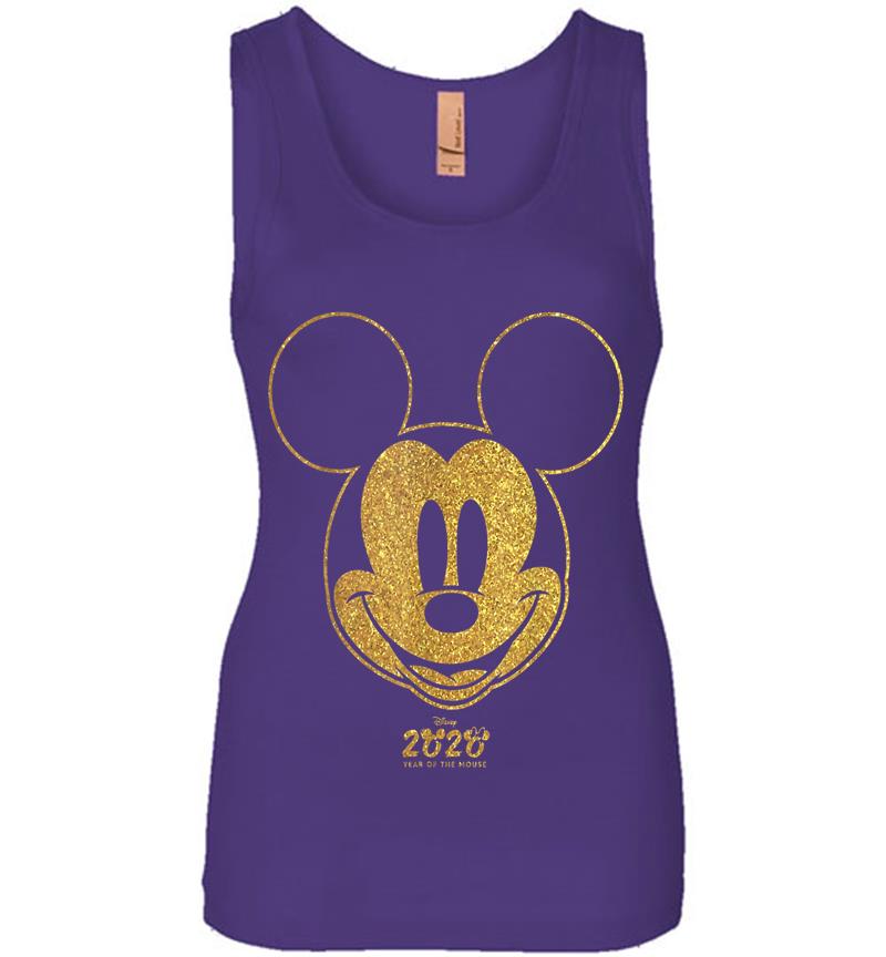 Inktee Store - Disney Year Of The Mouse Golden Mickey January Womens Jersey Tank Top Image