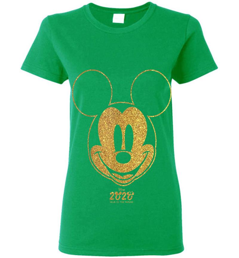 Inktee Store - Disney Year Of The Mouse Golden Mickey January Womens T-Shirt Image