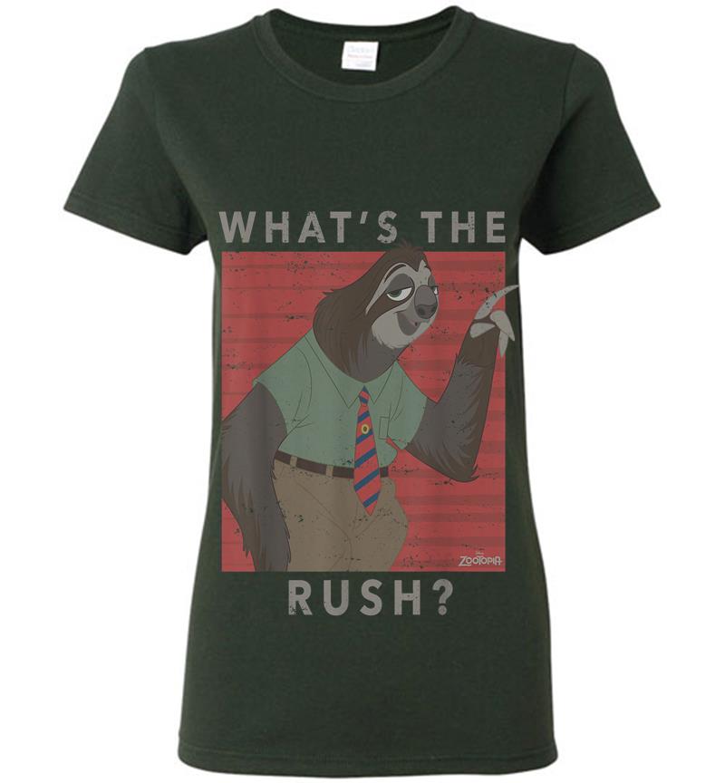 Inktee Store - Disney Zootopia Flash Whats The Rush Womens T-Shirt Image