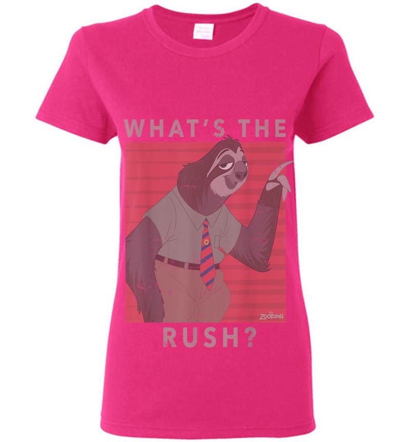 Inktee Store - Disney Zootopia Flash Whats The Rush Womens T-Shirt Image