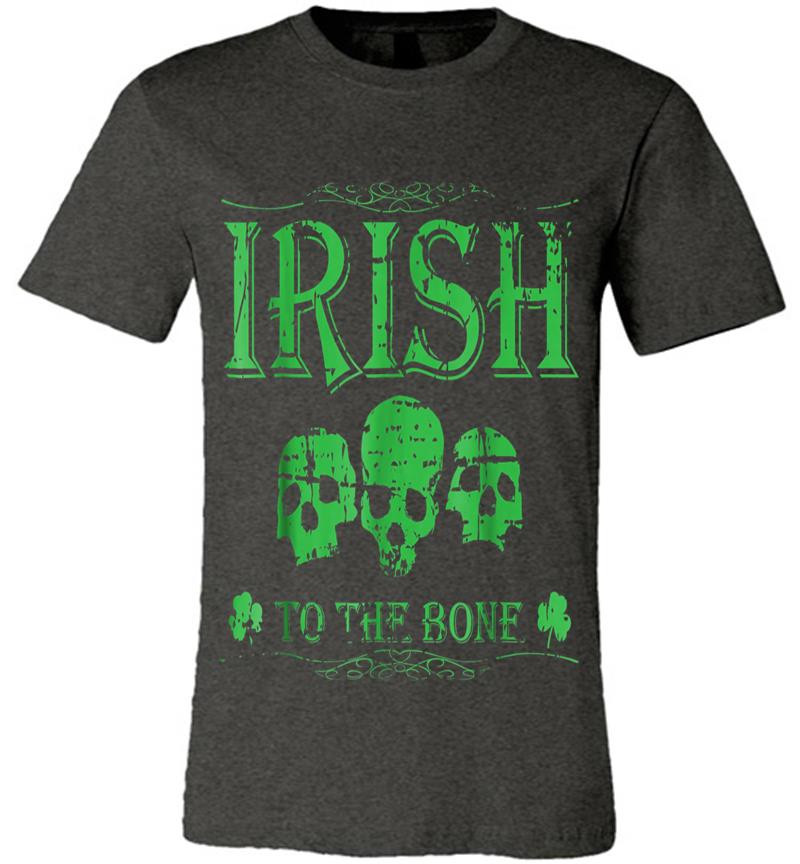 Inktee Store - Distressed Cool Irish Skull St Patricks St Patty'S Day Premium T-Shirt Image