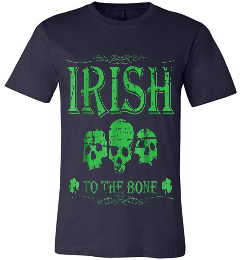 Inktee Store - Distressed Cool Irish Skull St Patricks St Patty'S Day Premium T-Shirt Image