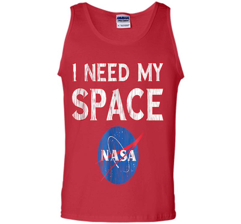 Inktee Store - Distressed Nasa Logo I Need My Space Mens Tank Top Image