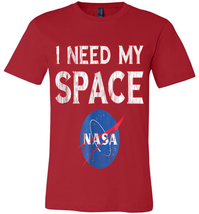 Inktee Store - Distressed Nasa Logo I Need My Space Premium T-Shirt Image