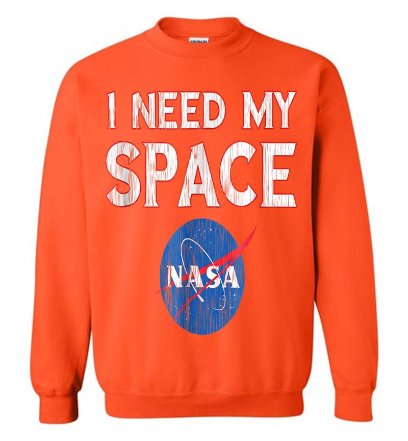 Inktee Store - Distressed Nasa Logo I Need My Space Sweatshirt Image
