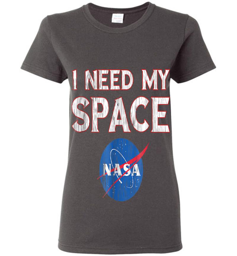 Inktee Store - Distressed Nasa Logo I Need My Space Womens T-Shirt Image
