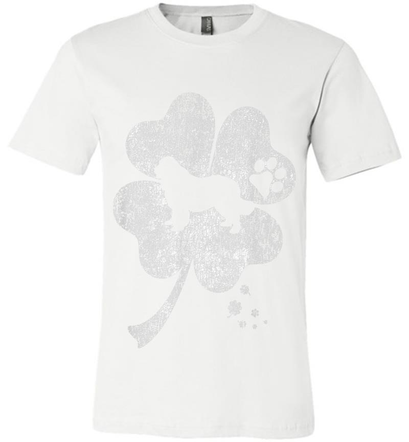 Inktee Store - Distressed Newfoundland Dog St Patricks Day Dog Lover Premium T-Shirt Image
