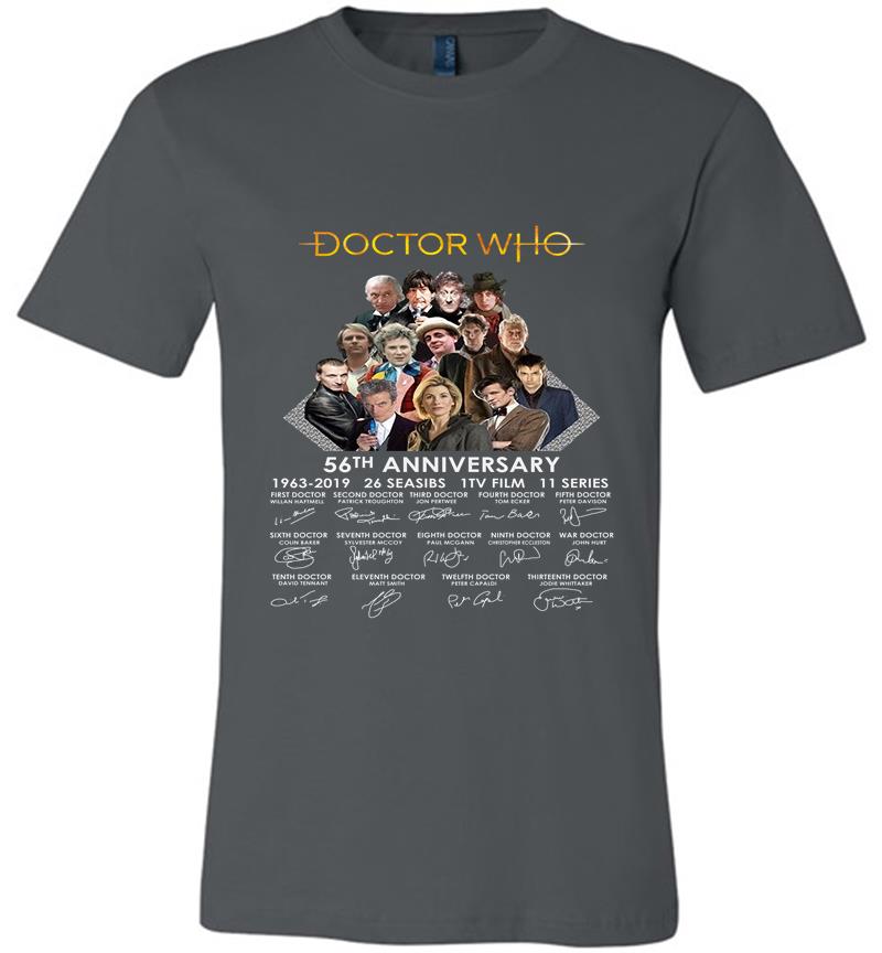 Doctor Who Characters 56th Anniversary 1963-2019 Signature Premium T-shirt