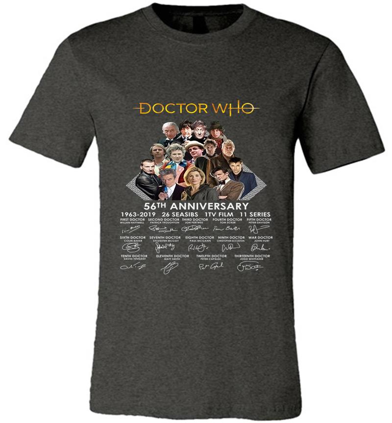 Inktee Store - Doctor Who Characters 56Th Anniversary 1963-2019 Signature Premium T-Shirt Image