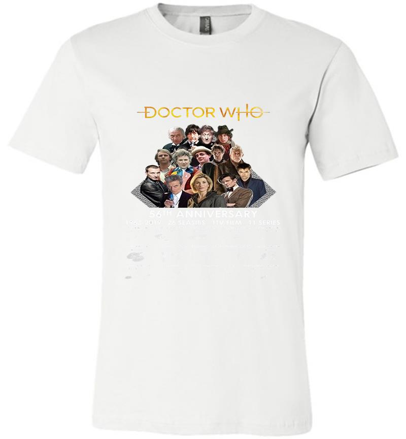 Inktee Store - Doctor Who Characters 56Th Anniversary 1963-2019 Signature Premium T-Shirt Image