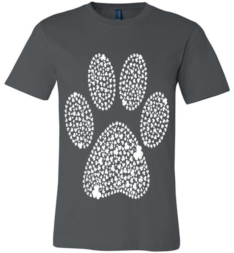 Dog Paw Shamrock St Patricks Day,Lucky Cat Paw Premium T-Shirt