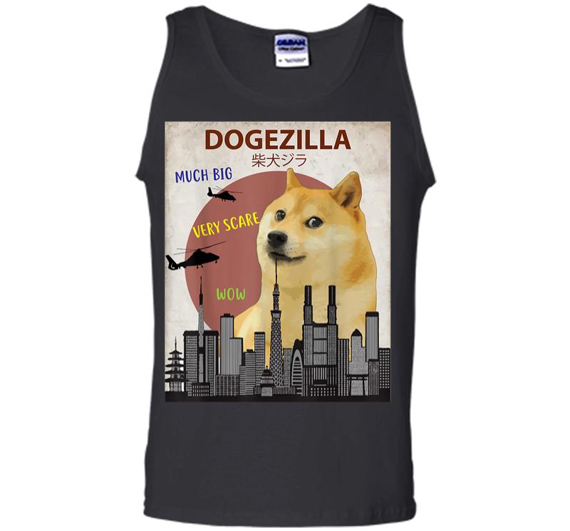 Dogezilla Funny DOGE MEME Shiba Inu Dog Men Tank Top