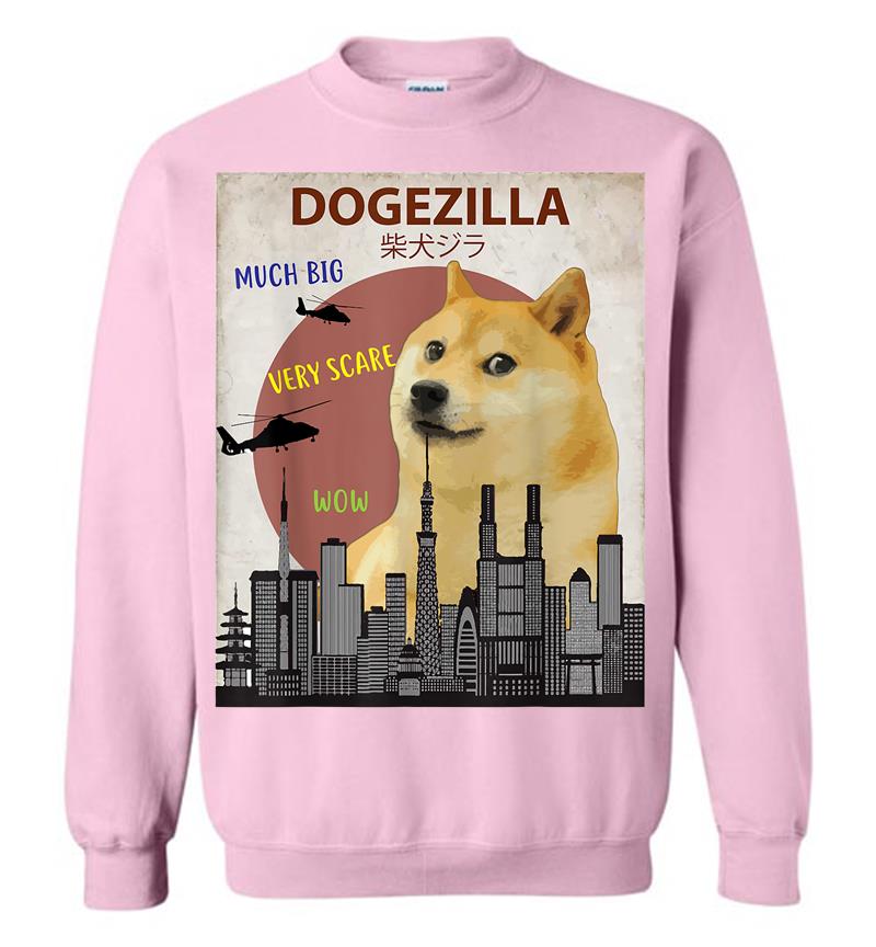 Inktee Store - Dogezilla Funny Doge Meme Shiba Inu Dog Sweatshirt Image