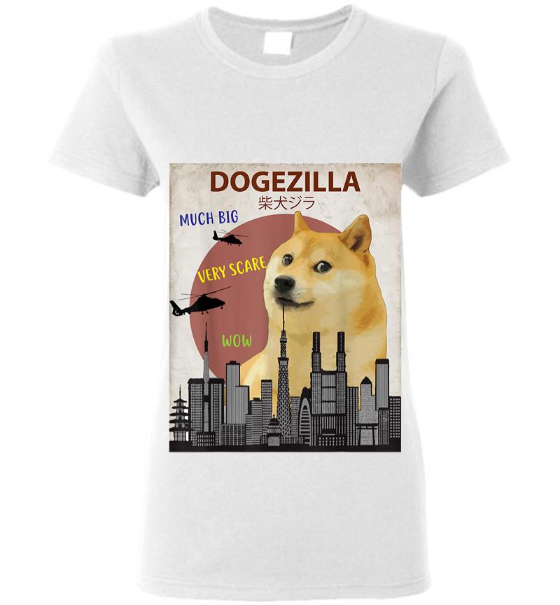 Inktee Store - Dogezilla Funny Doge Meme Shiba Inu Dog Women T-Shirt Image