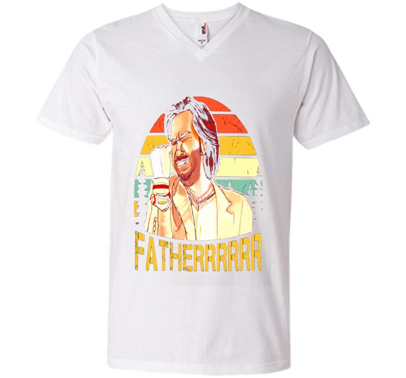 Inktee Store - Douglas Reynholm Fatherrrrrr Vintage V-Neck T-Shirt Image