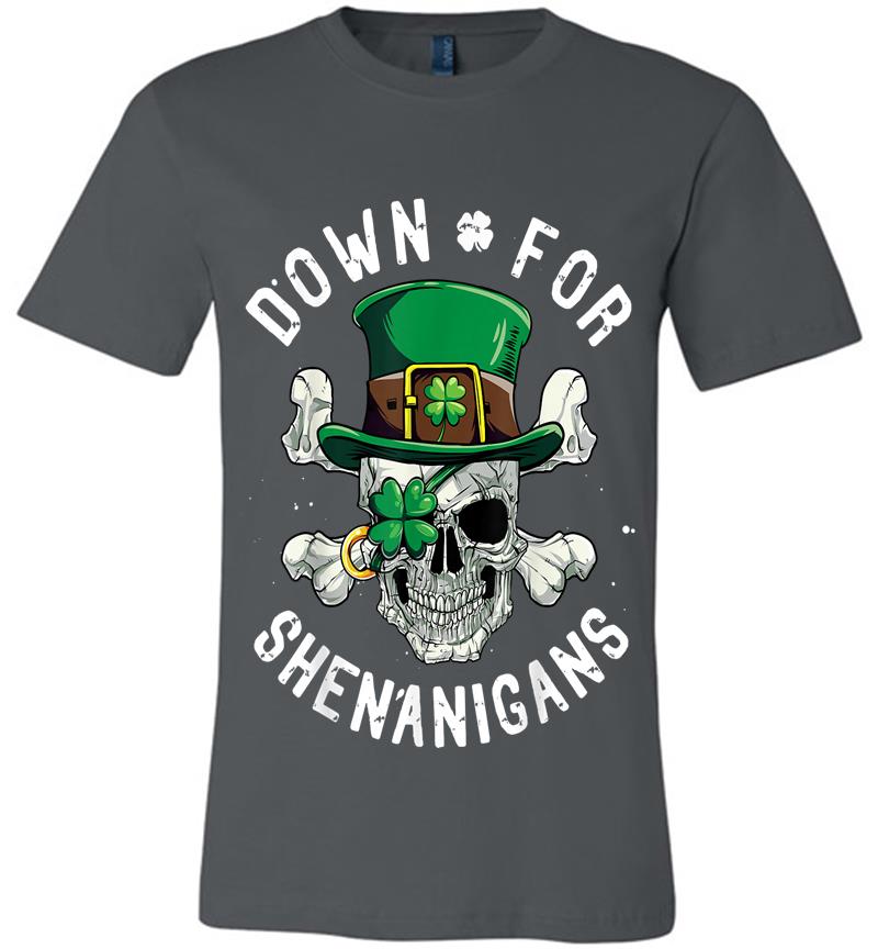 Down For Shenanigans St Patricks Day Pirate Premium T-Shirt