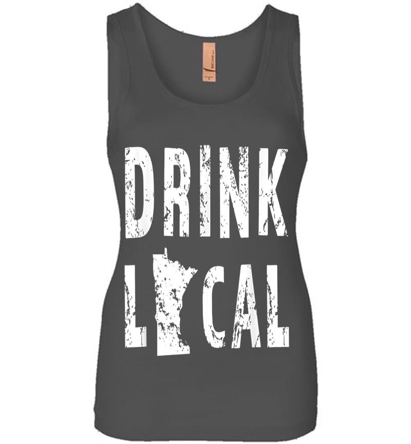 Inktee Store - Drink Local Minnesota Craft Beer From Here Mn Womens Jersey Tank Top Image